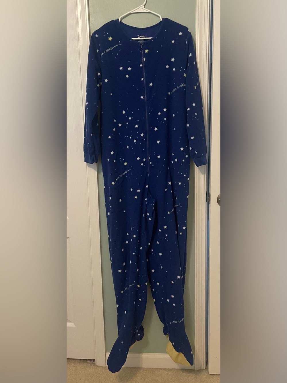 Nick & Nora  “Starry Starry Night” Print One-Piece Pajama Footed Jumpsuit